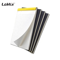 Lehuipp Office School Upturning Kraft Notebook Couverture noire Graffiti Notebook Grid Line Legal Pad