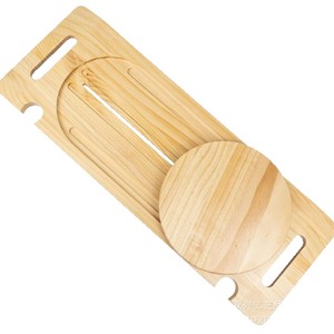 Wooden <b>Sliding</b> Transfer Board Solid Wood Handle Cut-Out Tapered End 360 Degree Rotating Seat For Elderly Mobility Aid - Product Image 2