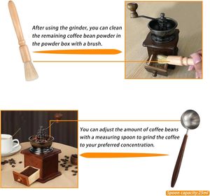 เครื่องบดกาแฟมือหมุน Pengrui Mini Eco-Friendly ทำจากไม้ พร้อมแกนบดเซรามิก ความจุ 30 กรัม - Product Image 3