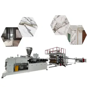 Automatic PVC marble wall panel extruder making machine Plastic marble wall sheet tile pvc sheet manufacturing making machine