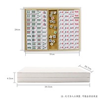 Ensemble complet de tuiles de mahjong américaines de 30 mm, personnalisables, en acrylique transparent, type USA, avec boîte en bois et PVC