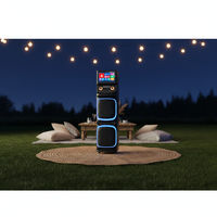 Altavoz con Pantalla Táctil y Wi-Fi con Luces LED RGB para Sistema Android 5.0, Altavoz Tipo Carrito para Fiestas, para Computadora y Teléfono Móvil