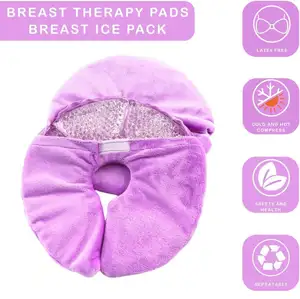 Vente chaude réutilisable maman mère poitrine glace coussin chaud perles de Gel d'allaitement pour la thérapie du sein chaud et froid