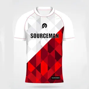 Модная дешевая китайская Европейская униформа, известная команда по футболу, уникальные рубашки для футбола, красные и белые футболки