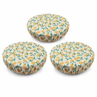 Couvre-bol réutilisable en coton pur avec motif fraise, pliable et isolant, en cire d'abeille de qualité alimentaire, anti-poussière, avec couvercle pour bols et pain