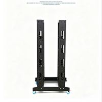 Rak Server Mobile 6U 550*350*600MM 19 Inch Dua Kolom Jalur Ganda Terbuka Bahan Baja SPCC Cold-rolled Kedalaman 600