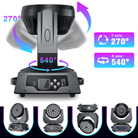 Projecteur LED Moving Head Wash Zoom 36x18W RGBW pour scène, effet de teinture 4-en-1, contrôleur DMX, écran tactile HD, professionnel pour mariage et DJ