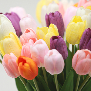 Simulazione Touch tulipano artificiale idratante realistici petali di primavera decorazione da giardino festa di nozze Idea regalo all'ingrosso - Product Image 3