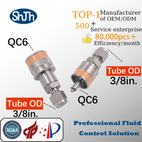 Swagelok 316 Connecteurs rapides interopérables haute pression forgés en acier inoxydable Raccord à compression QS-QC4-B-400K2 filetage BSP
