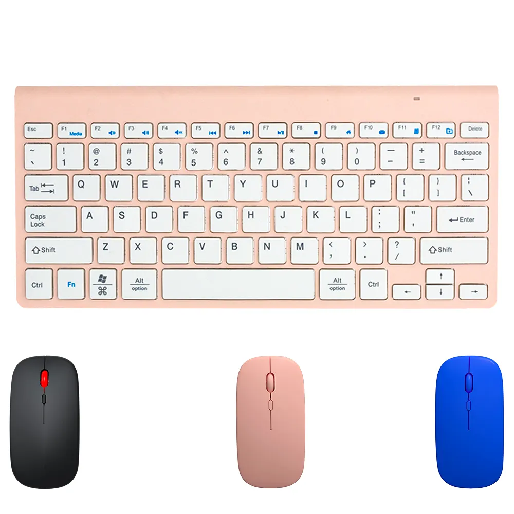 SAMA wireless keyboard mouse combo Portable cute colorful laptop business 2.4G wireless keyboard and mouse for female girls