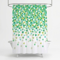 Rideau de douche imperméable en PEVA Xin Shu 2026, nouveau style, avec motifs galets irréguliers / bulles et 12 crochets en plastique pour salle de bain