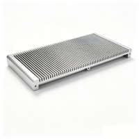 Boîtier de refroidissement en aluminium extrudé OEM ODM, profilé en aluminium brossé argenté pour alimentation industrielle