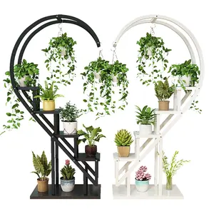 Étagère à <span class=keywords><strong>plantes</strong></span> haute, support de <span class=keywords><strong>fleurs</strong></span> en forme de cœur, 5 niveaux, grande capacité, support de <span class=keywords><strong>fleurs</strong></span> moderne, <span class=keywords><strong>porte</strong></span>-<span class=keywords><strong>pot</strong></span> de <span class=keywords><strong>fleurs</strong></span>, en métal - Product Image 1