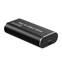 Adaptor Ethernet Logam PoE ke Tipe-C IEEE802.3af/at 10/100Mbps DC44-57V ke DC5V 2.4A RJ45 Pembagi Daya Sistem Kamera IP