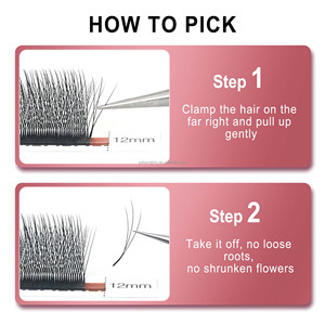 ขนตาปลอม 3 มิติ แบบ Spark Clover รุ่น Russian Volume LC/LD/LU /L90/L120/L135/L150/160 แบบพัดสำเร็จรูป ปลายเรียวเล็ก - Product Image 4