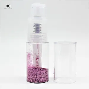 Botol Dispenser Bubuk Longgar Transparan Plastik 35Ml, Botol Dispenser Bubuk Ombre Sampo Kering