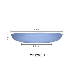 Lightweight Plastic Wheat Straw <strong>Plate</strong> Microwave and Dishwasher Safe Salad Cake Sandpaper Tableware Dinner &amp; <strong>Plate</strong> - Product Image 2