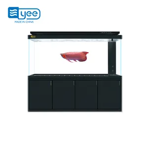 Yee Large Capacity Fish Tank Set with Base Filter Cabinet HD Glass Rectangle Aquarium Large Fish Tank with Led Light