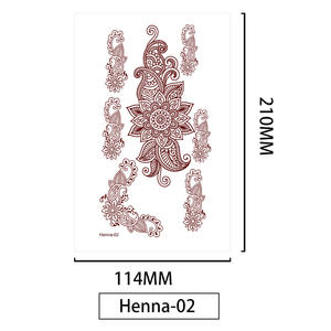 Autocollant jetable de <span class=keywords><strong>tatouage</strong></span> au <span class=keywords><strong>henné</strong></span> imperméable et résistant à la transpiration avec <span class=keywords><strong>tatouage</strong></span> temporaire de couleur en dentelle vermillon pour hommes et femmes - Product Image 5