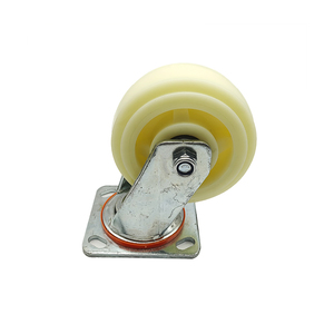 Mittelschwere Lenk rolle mit Gewindes tiel PP-Rad Hochleistungs-Rollen möbel wagen Stahl gummi material - Product Image 4