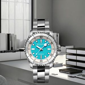 Reloj Mecánico de Alta Calidad con Movimiento NH35, Cristal de 40 mm, Logotipo Personalizado, Luminoso, Automático, Elegante y Ejecutivo, Correa de Acero Inoxidable con Diseño de Cocodrilo de 20 mm - Product Image 5