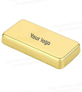 Prensapapeles de Metal Dorado con Impresión de Logotipo para Oficina, Regalo Promocional Corporativo - Product Image 1
