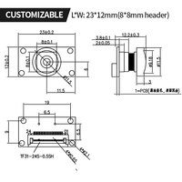 HD 0.3MP 120fps OV7251/OV7750 VGA DVP MIPI LVDS Módulo de cámara de color de exposición global para seguimiento ocular