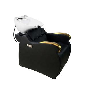 Customized Modern Hair Washing Station <b>Barber</b> Shop Beauty Salon Equipment Electric Shampoo <b>Chair</b> With Ceramic Shampoo Bowl - Product Image 3