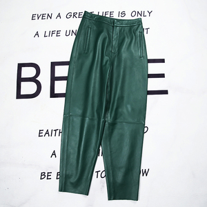 <span class=keywords><strong>Pantaloni</strong></span> a Vita Alta in <span class=keywords><strong>Vera</strong></span> <span class=keywords><strong>Pelle</strong></span> di Agnello Taglia Grande per <span class=keywords><strong>Donna</strong></span>, Versatili e Stile Rettro - Product Image 5