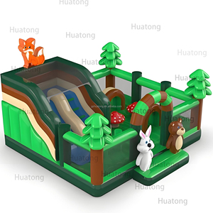 Huatong Inflatable Bouncer nhảy lâu đài rừng chủ đề lâu đài bouncy với Slide cho trẻ em - Product Image 2