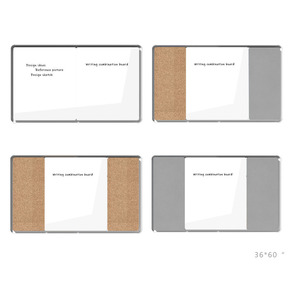 Pizarra Magnética de <span class=keywords><strong>Vidrio</strong></span> Templado con Superficie de Corcho y Fieltro, Juego Combinado <span class=keywords><strong>para</strong></span> Oficina, Hogar y Escuela - Product Image 5