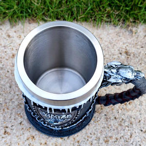 Meilleures ventes transfrontalières : Gobelet à eau en résine synthétique, design tête de loup magique sur pied haut, thème Bar Game <span class=keywords><strong>of</strong></span> Thrones, pour boissons et bière, Chine - Product Image 2