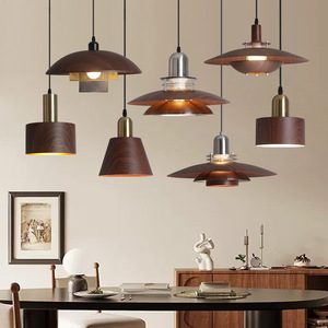 Lámpara Colgante de Madera de Nogal con Diseño Nórdico, Estilo Wabi Sabi, <span class=keywords><strong>para</strong></span> Restaurante, Comedor, Dormitorio, Sala de Estar, Cafetería - Product Image 2