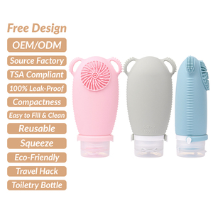 Silicone Squeeze Travel <b>Bottle</b> Accessories Silicon Large Portable Silicone Pill Squeezable Oil <b>Dispensing</b> <b>Bottle</b> with Custom Cap - Product Image 1