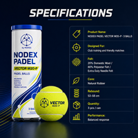 Nouvelle Arrivée - Balle de Padel en Caoutchouc Haute Élasticité et Résistance, Rose, Personnalisable avec Logo, en Boîte