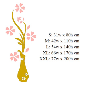 Elegante Adesivo Murale a Forma di Vaso di <span class=keywords><strong>Fiori</strong></span>, Decorazione 3D in Acrilico <span class=keywords><strong>per</strong></span> Corridoio, Arte Murale Fai-da-Te, <span class=keywords><strong>Adesivi</strong></span> Murali 3D con Piante - Product Image 6