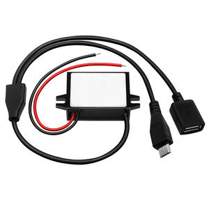 Modul Konverter DC ke DC IP68 Step Down 12V ke 5V <span class=keywords><strong>3A</strong></span> 15W Transformator Konverter USB A Female+Micro USB Male Output Adaptor Daya - Product Image 4