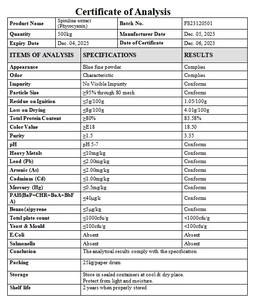 Solubile in acqua blu organico <span class=keywords><strong>Spirulina</strong></span> Purespirulina estratto alghe blu polvere pigmento 80% E18 ficocianina - Product Image 4