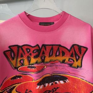 Camisetas de Verano para Hombre, Marca Nueva Vare, 100% Algodón, Manga Corta, Estilo Oversize, Diseño con Diamantes, Estilo Y2K, Personalizadas - Product Image 3