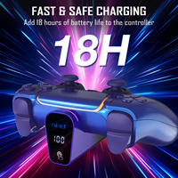 Batterie externe de 18 heures, 2000 mAh, protection contre les surintensités et les surtensions, pour manette de jeu PlayStation 5 PS5