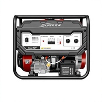 Generador de Gasolina Pequeño de 5KW 230V con Arranque Eléctrico, Unidad de Energía Ligera para Uso Doméstico, Reserva, RV, Campamento y Trabajo en Campo