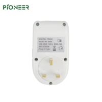 Temporizador Digital LCD para interiores de alta calidad, enchufe de 220V/240V, interruptores de tiempo mecánicos enchufables de 24 horas
