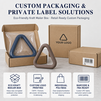 Haltère triangulaire personnalisé avec logo, revêtement en silicone, noyau en fonte, pour yoga, pilates, fitness, marques de fitness en détail