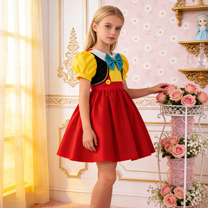 Costume da Pinocchio dal Naso Lungo per Bambini, Abito da Marionetta con Gonna Voluminosa per Spettacoli di Halloween - Product Image 1