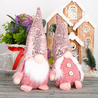 Poupée en peluche Rudolph Claus Snowman en polyester sans visage, décoration de fenêtre, ornements pour arbre de Noël