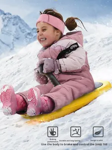 Snowboard gonflable en plastique pour enfants, épaissi, pour jouer sur la neige en hiver, luge, patinage - Product Image 1