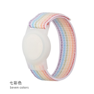 Funda de dispositivo antipérdida para niños de nailon colorido para <span class=keywords><strong>Apple</strong></span> <span class=keywords><strong>AirTag</strong></span> Pulsera infantil de dibujos animados compatible con cordón de TPU incluido - Product Image 5