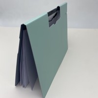 Carpeta de Archivo Plegable de PP con Clip Metálico Resistente, Carpeta de Escritorio para Documentos de Oficina