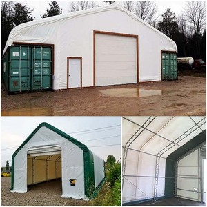 Dômes de conteneurs préfabriqués d'extérieur, toit en pointe, tente à membrane 40x40, abri de conteneur d'expédition, couverture d'auvent - Product Image 5