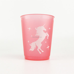 Gobelet de stade en plastique translucide givré promotionnel de 16oz-Gobelets flexibles de givre polychromes de l'heure la plus heureuse - Product Image 6